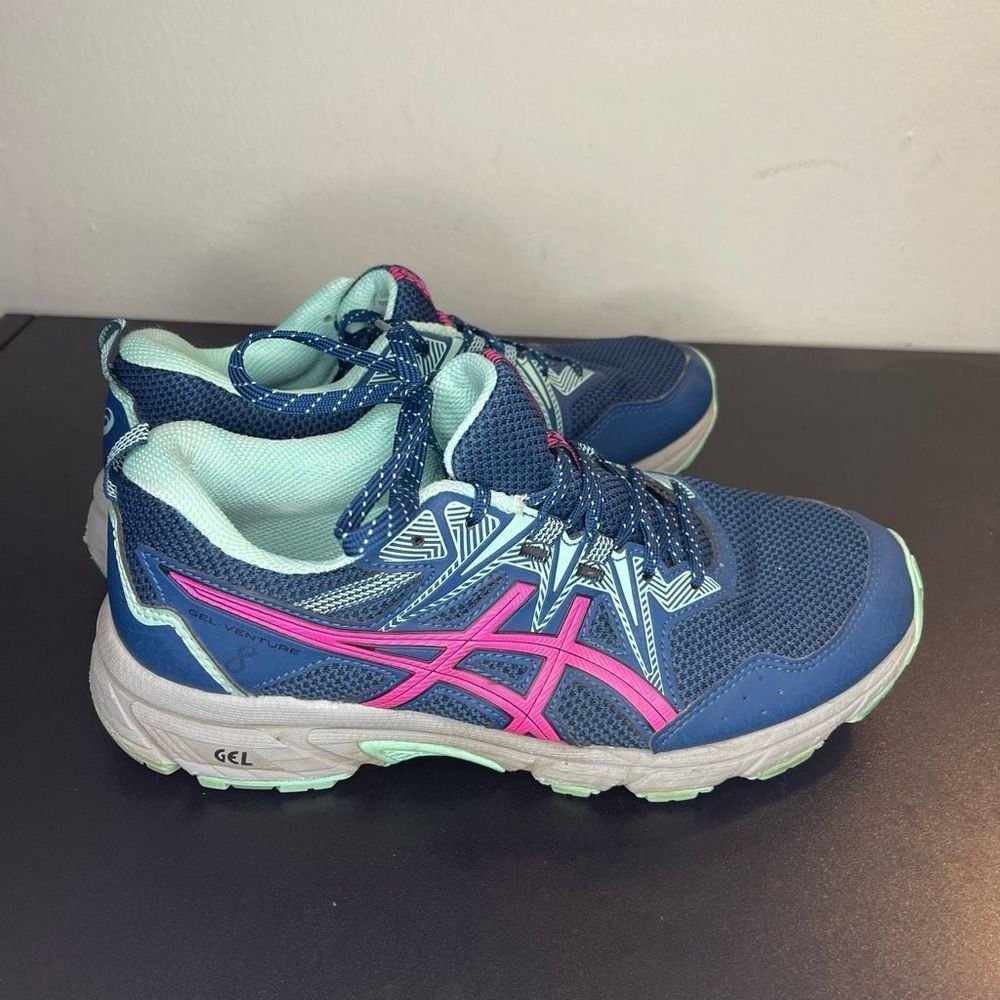 Asics Gel Venture 8 Mako Womens Size 9.5 Wide Glo Running Walking Hiking Shoes
